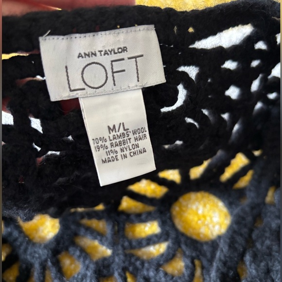 Y2K Crotchet Lambs Wool Rabit Hair Cape Cardigan M/L - Picture 12 of 13